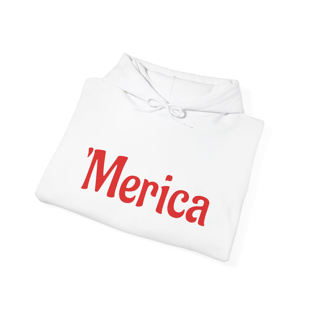 America 250 Celebration Hoodie — Patriotic Red & Blue Star Sleeve Sweatshirt