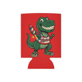 Can Cooler | Happy 4th of July Dino with Firework - Patriotic Beverage Koozie