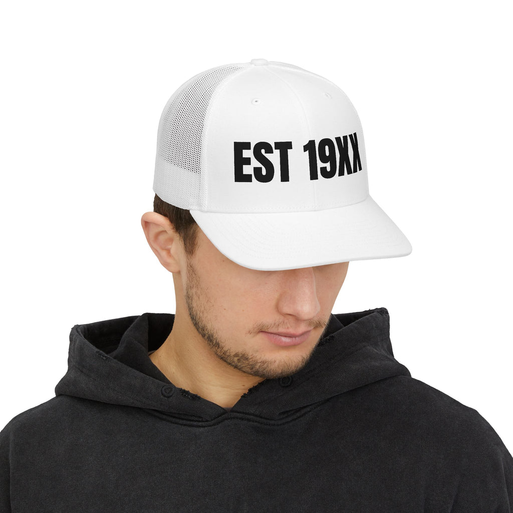 Trucker Cap — EST 19XX Embroidered Snapback Hat