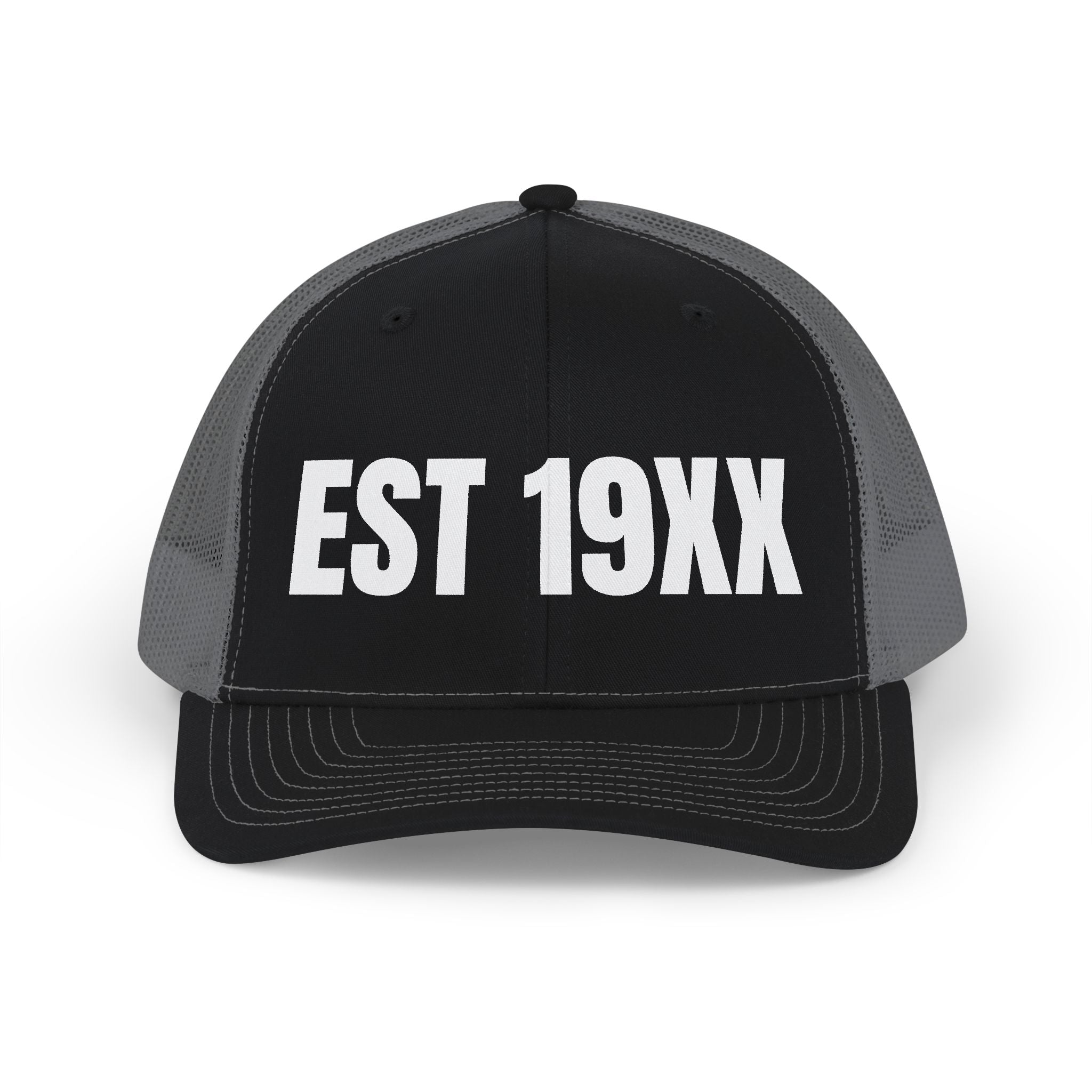 Trucker Cap — EST 19XX Embroidered Snapback Hat