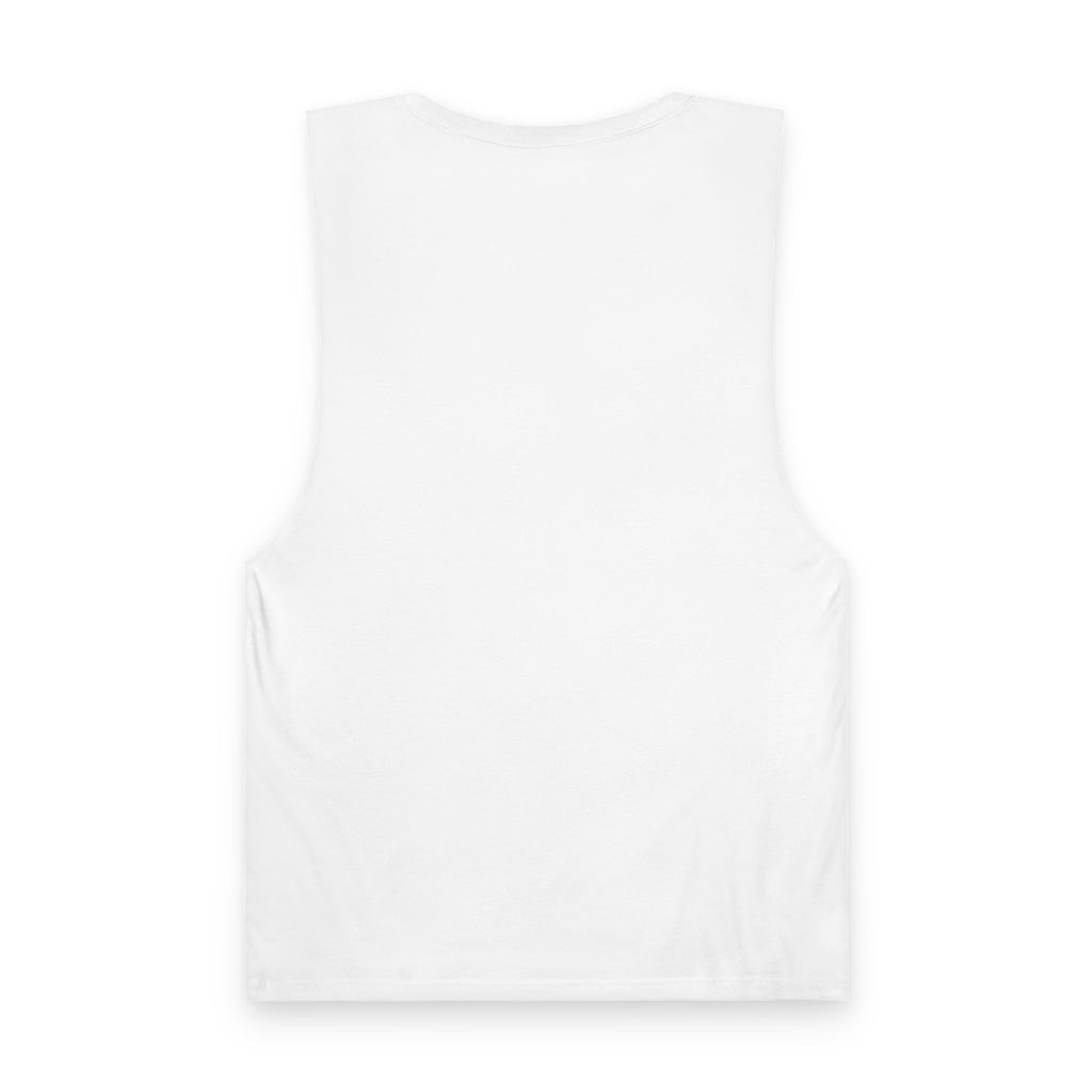 Patriotic Dino Tank Top — T-Rex Holding Firework Muscle Tee