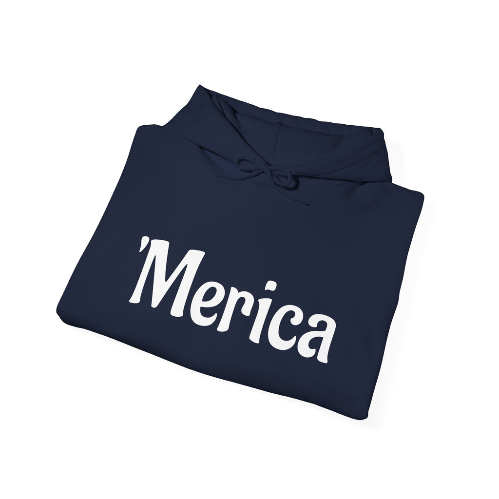 America 250 Celebration Hoodie — Patriotic Red & Blue Star Sleeve Sweatshirt
