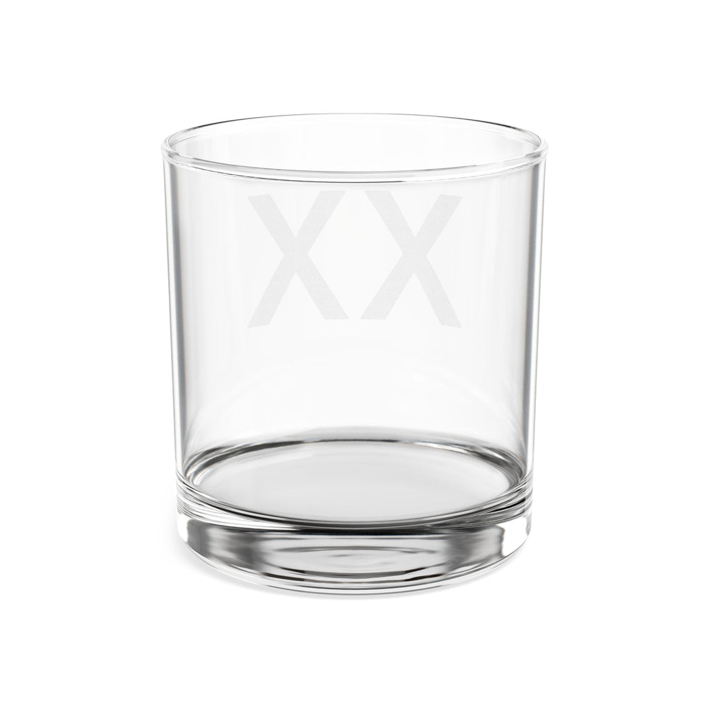 Engraved Whiskey Glass 10.5 oz — Personalized Double-X Rocks Tumbler