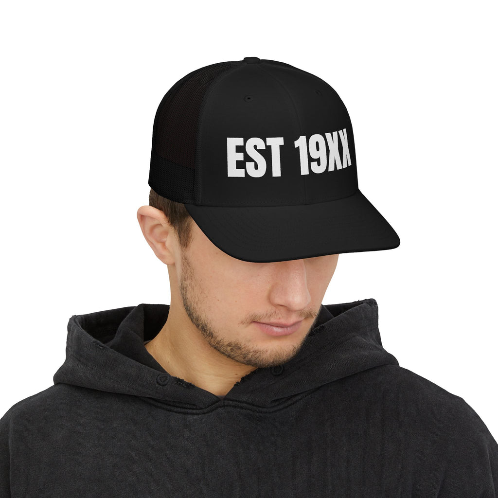 Trucker Cap — EST 19XX Embroidered Snapback Hat