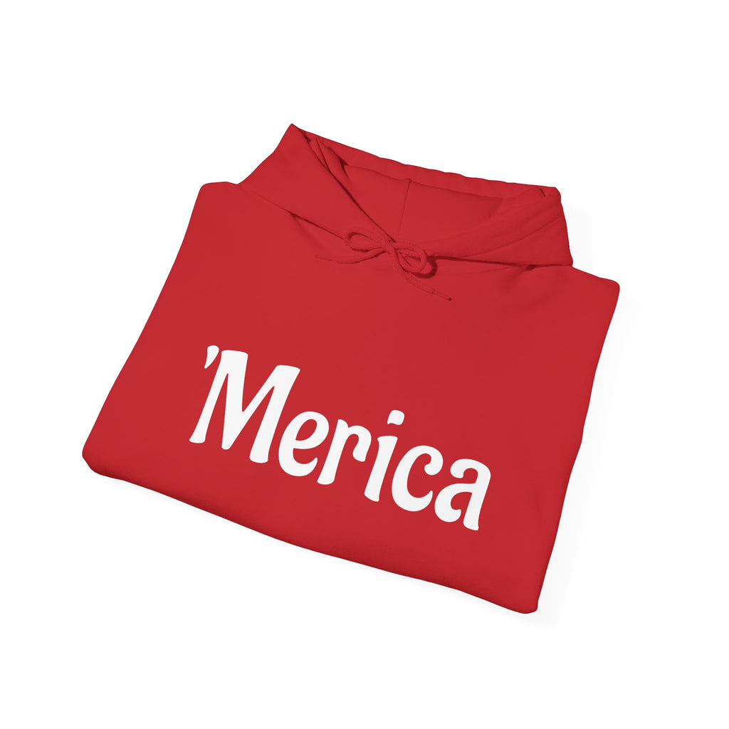 America 250 Celebration Hoodie — Patriotic Red & Blue Star Sleeve Sweatshirt