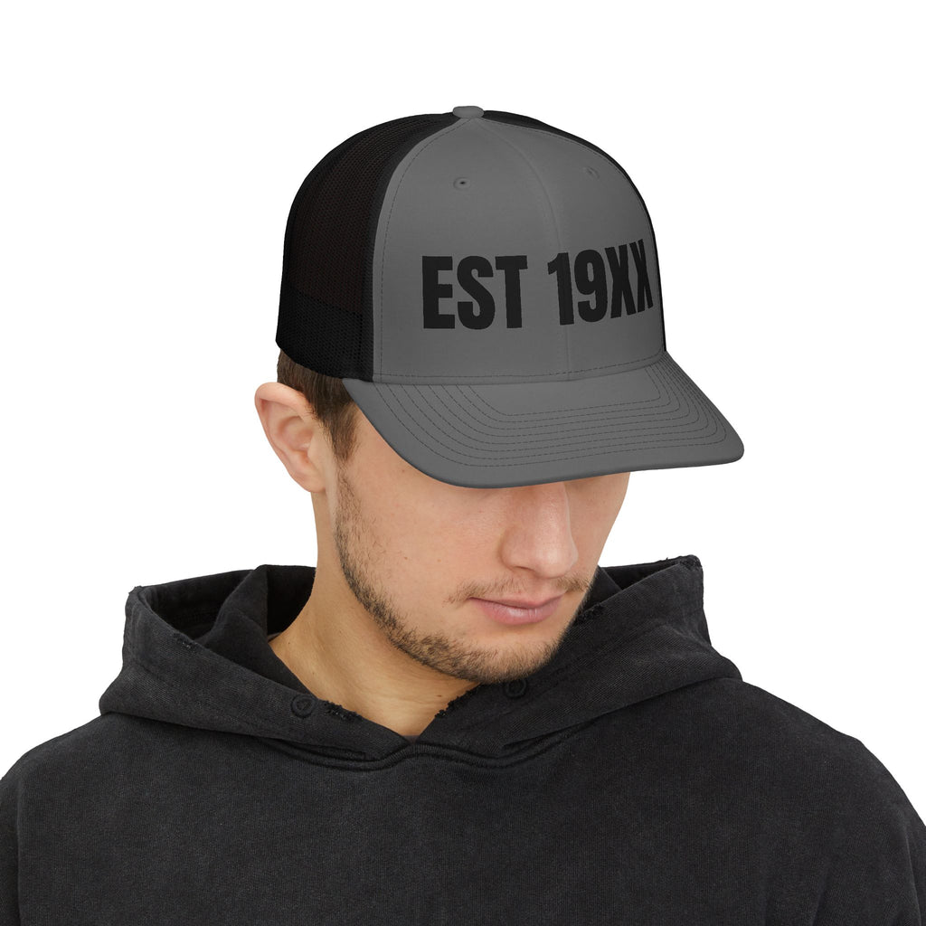 Trucker Cap — EST 19XX Embroidered Snapback Hat