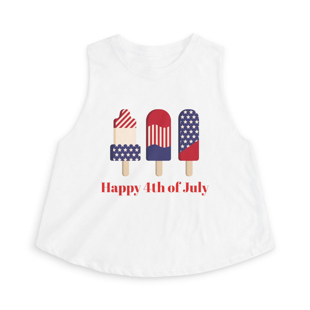 4th of July Popsicle Crop Top — Happy 4th of July Patriotic Tank