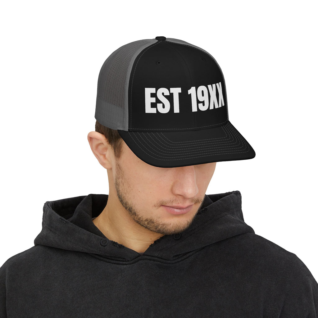 Trucker Cap — EST 19XX Embroidered Snapback Hat
